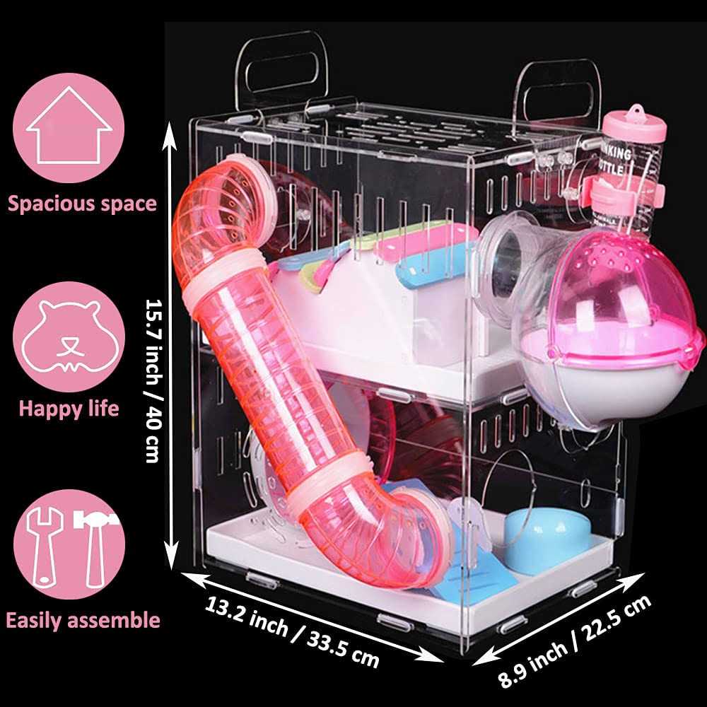 Large Hamster Cage with Crossover Tubes Tunnels A142304