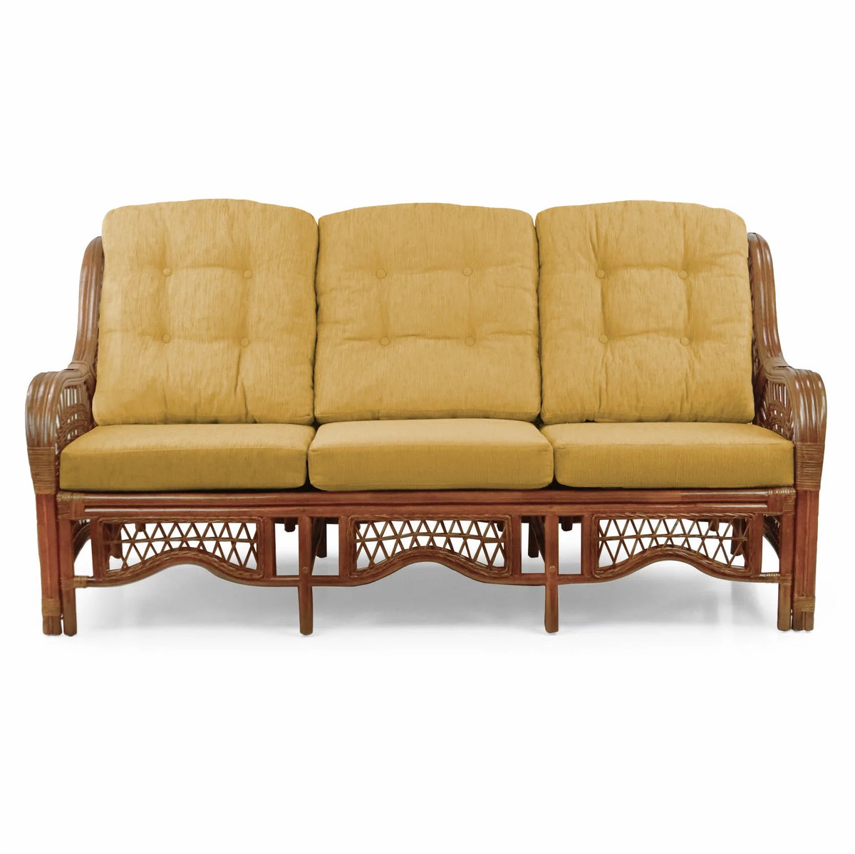 Three-Seater Sofa with Light Brown Cushions T548