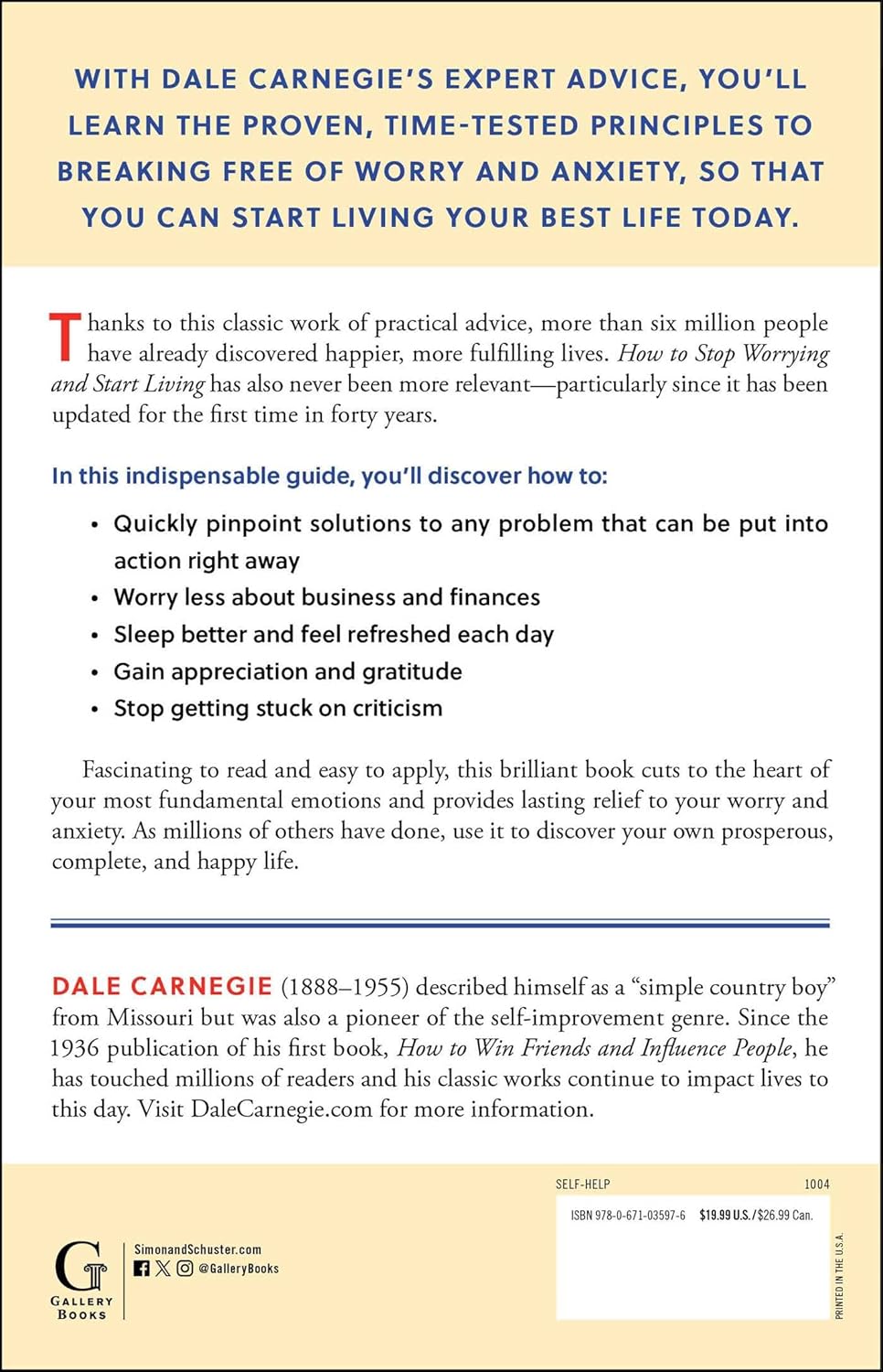 Time-Tested Methods for Conquering Worry A9892