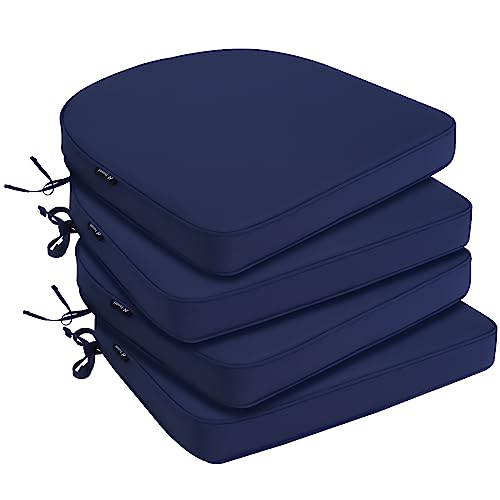 Outdoor Chair Cushions 19"x19"x2" Set of 4 Waterproof Seat Cushion with Removable Cover W264410