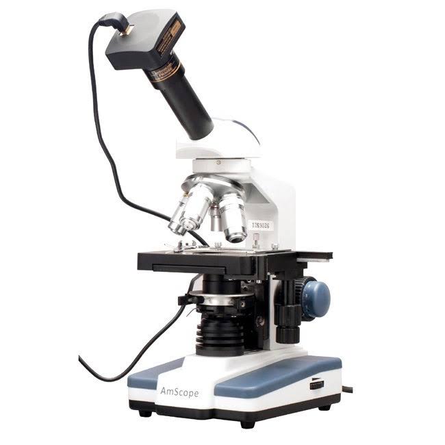 40X-2000X LED Monocular Compound Microscope with Mechanical Stage and Digital Camera D87945
