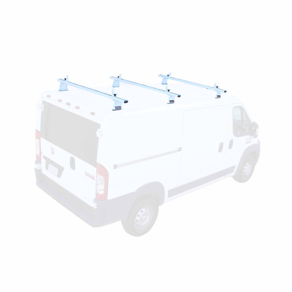 Aluminum 3 Bar Van Roof Rack System With Ladder Stopper White V71232