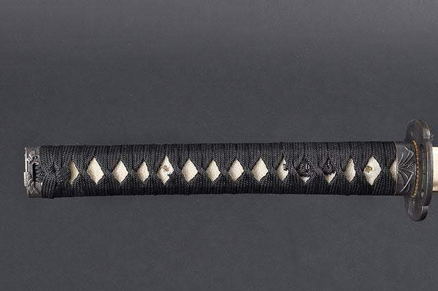 Aluminium Alloy Unsharpened Full Tang Katana with Black Scabbard W676
