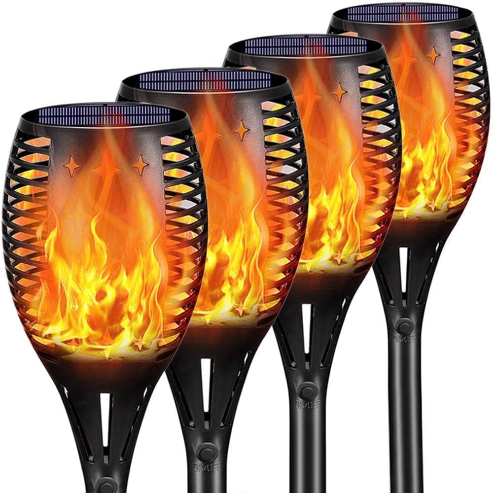 Solar Outdoor Torch Lights LED Landscape Lighting, 4 Pack Q64571