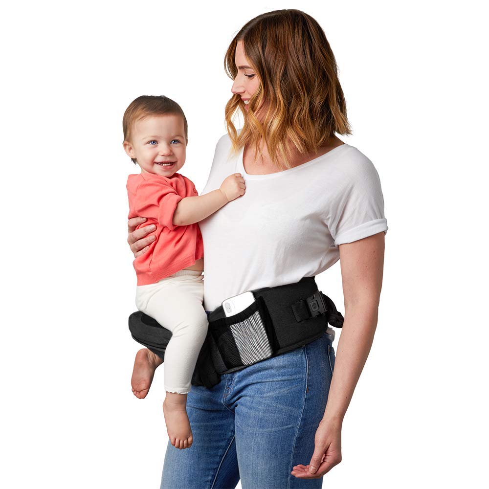 Black Ergonomic Hip Seat Baby Carrier I9402
