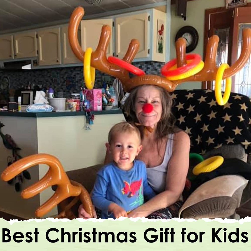 Inflatable Reindeer Antler Ring Toss Game with 4 Rings F822317