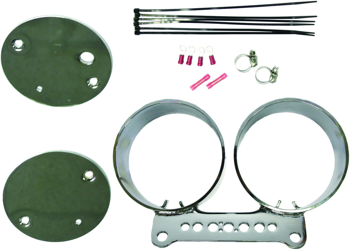 Dual Gauge Mount Bracket Kit Chrome Q505008