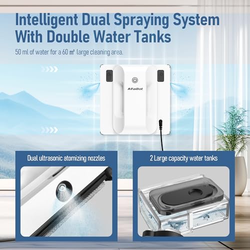Window Cleaner Robot with Dual Water Spray R9534