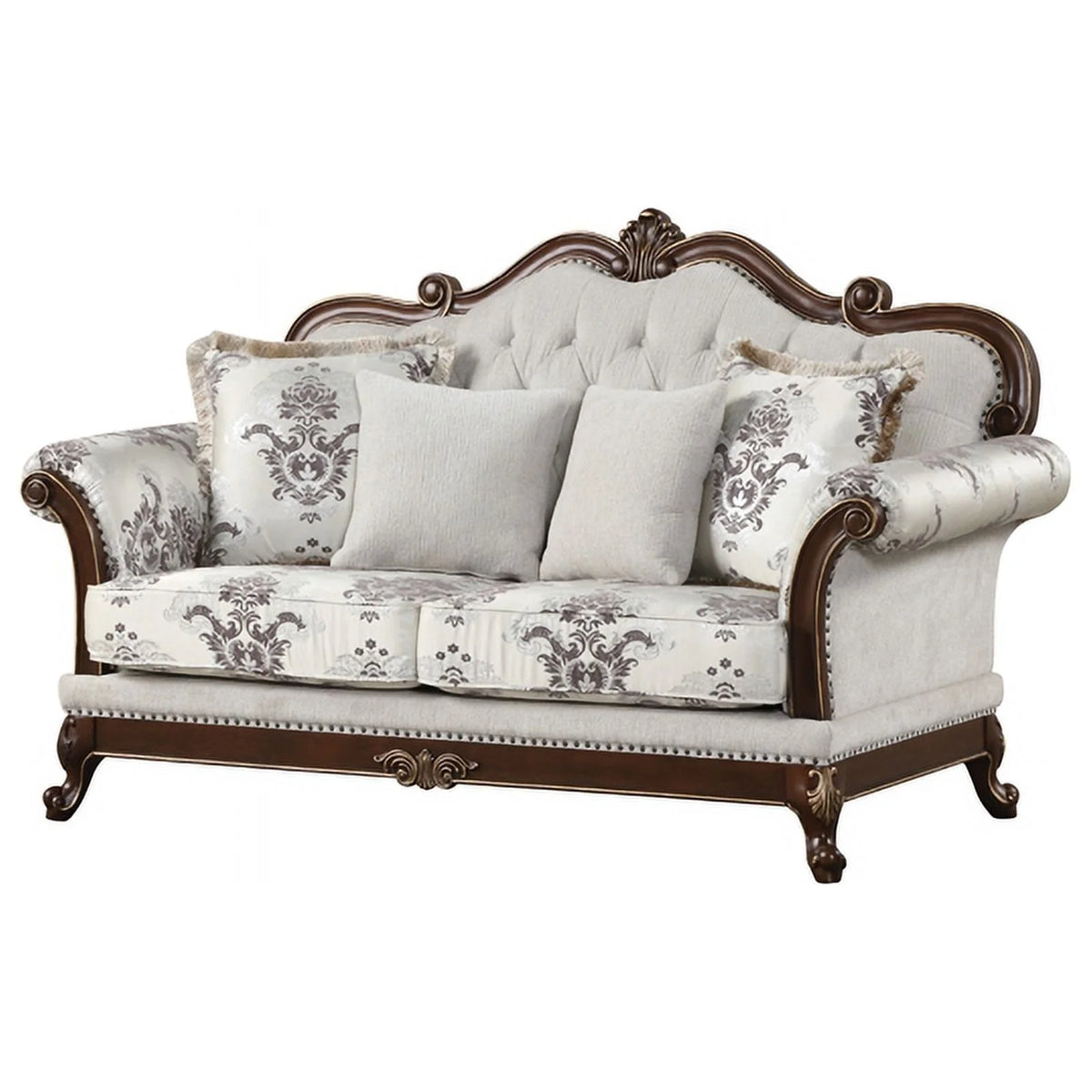 White 2PC Tufted Living Room Set T656