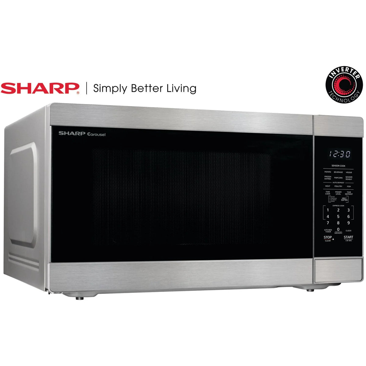 2.2 Cu. ft. Countertop Microwave Oven with Inverter Technology in Stainless Steel V423541