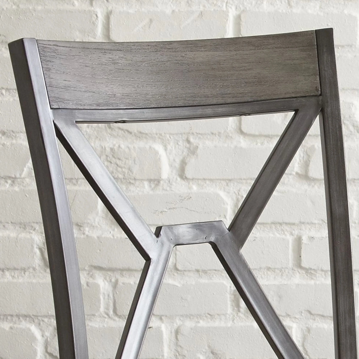 Gray Faux Leather Dining Side Chair S6215
