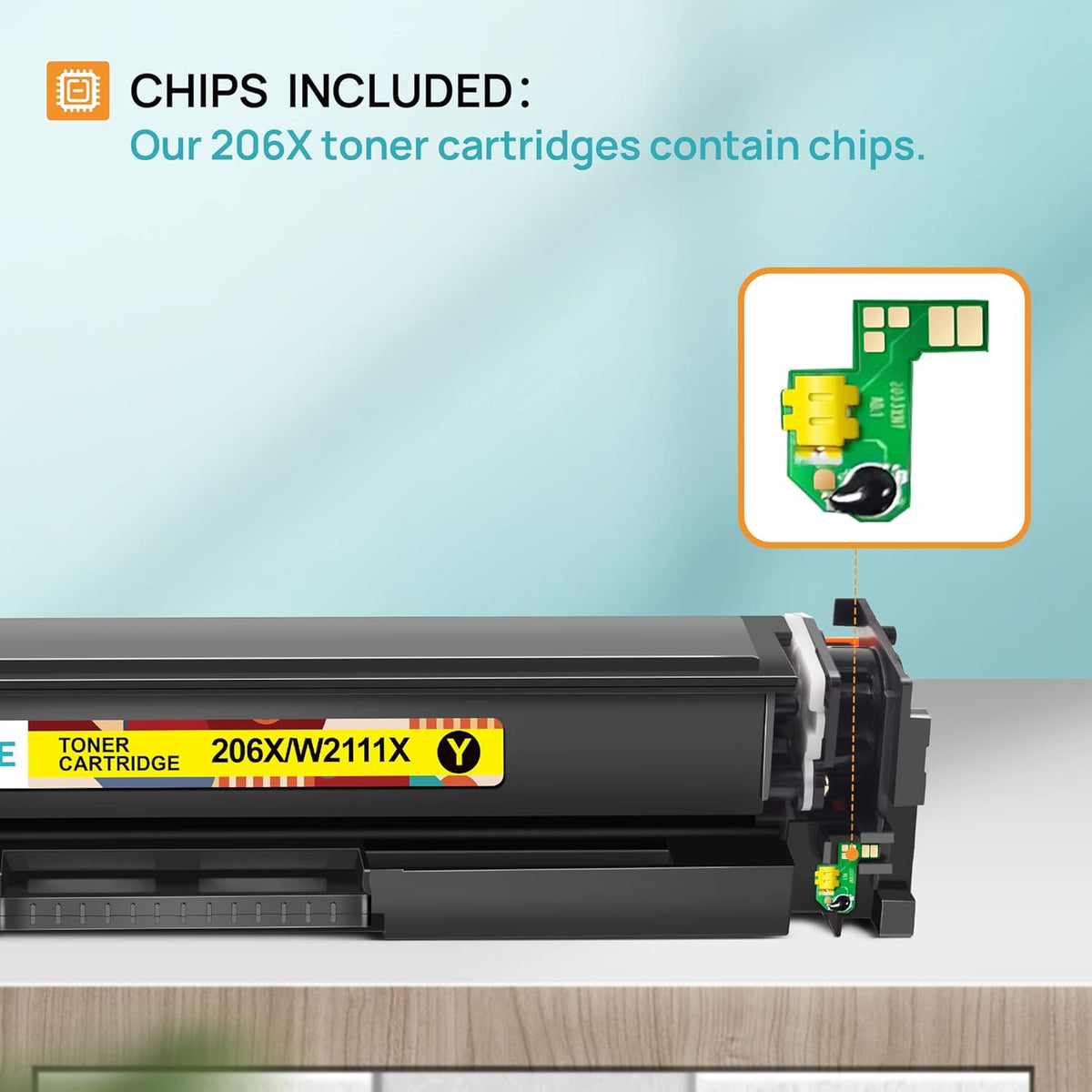 4 Pack High Yield Toner Cartridge with Chip for Color LaserJet Pro Printers X8705