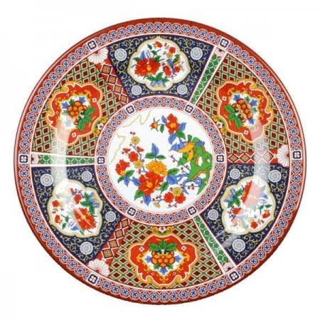 Peacock Melamine Plate 15-1/2x22, 1 Doz. T7527