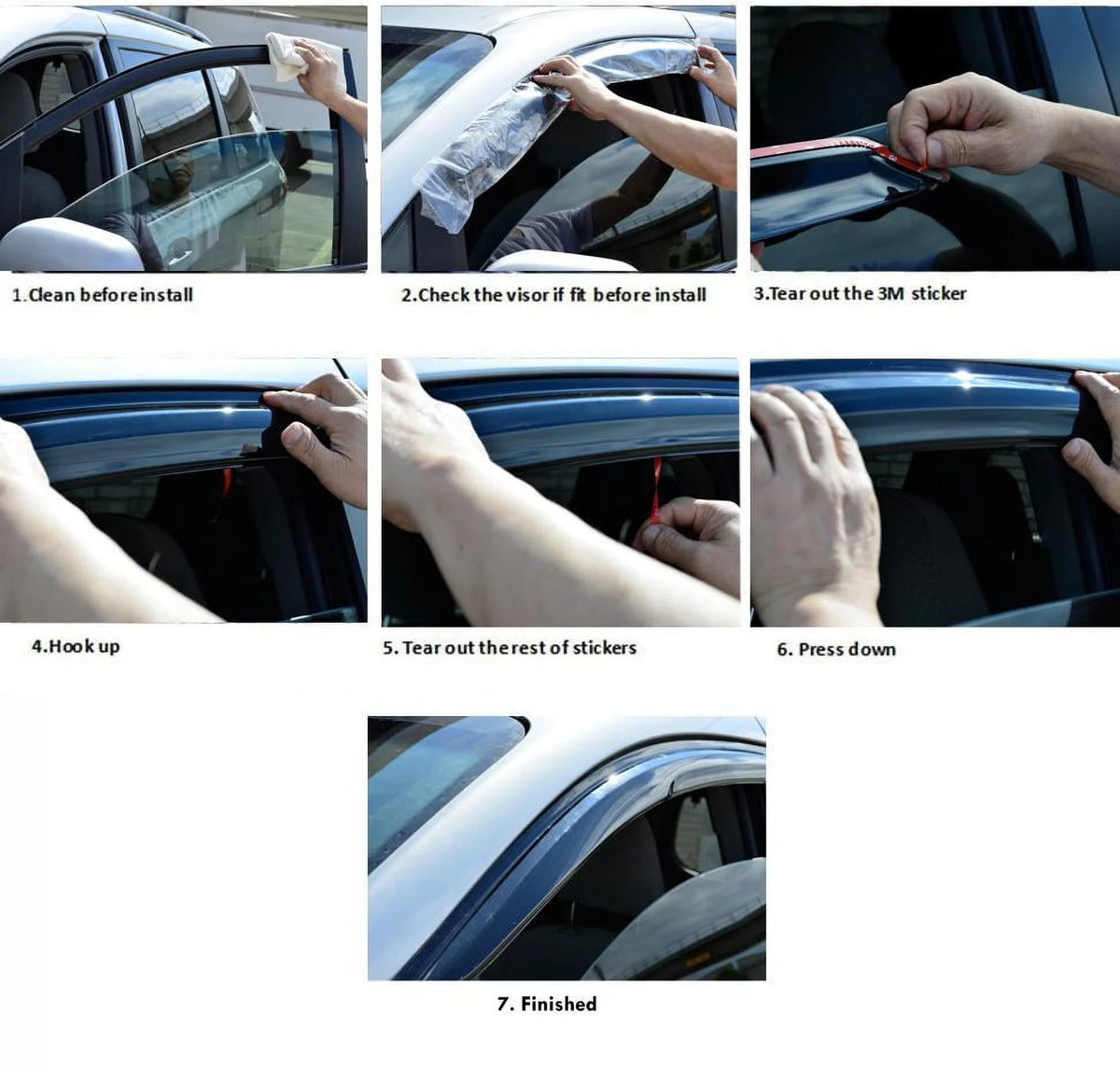 Acrylic Window Visor Sun Rain Deflector Guard N282