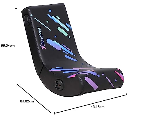 Foldable Video Gaming Floor Rocker Chair with Built-in Audio Speakers P742237
