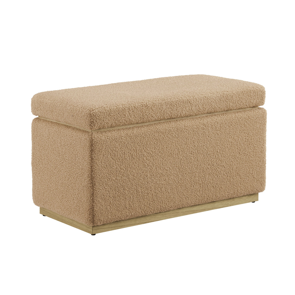 Tan Rectangle Storage Ottoman R3217