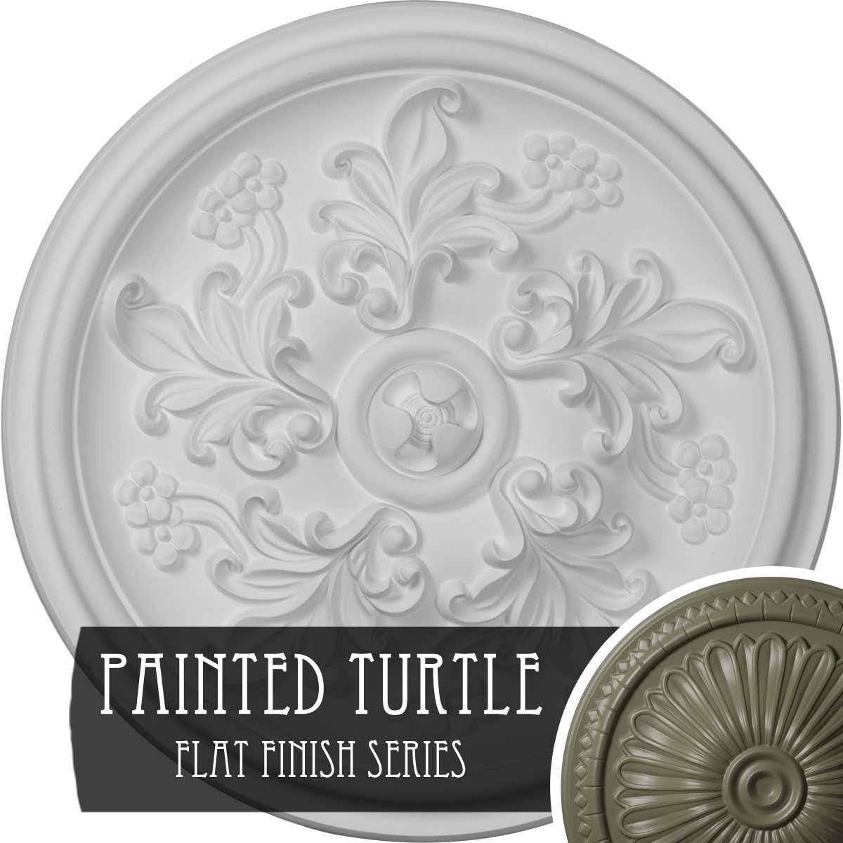 14 1/2x22OD x 2 3/4x22P Ceiling Medallion Hand-Painted B4208
