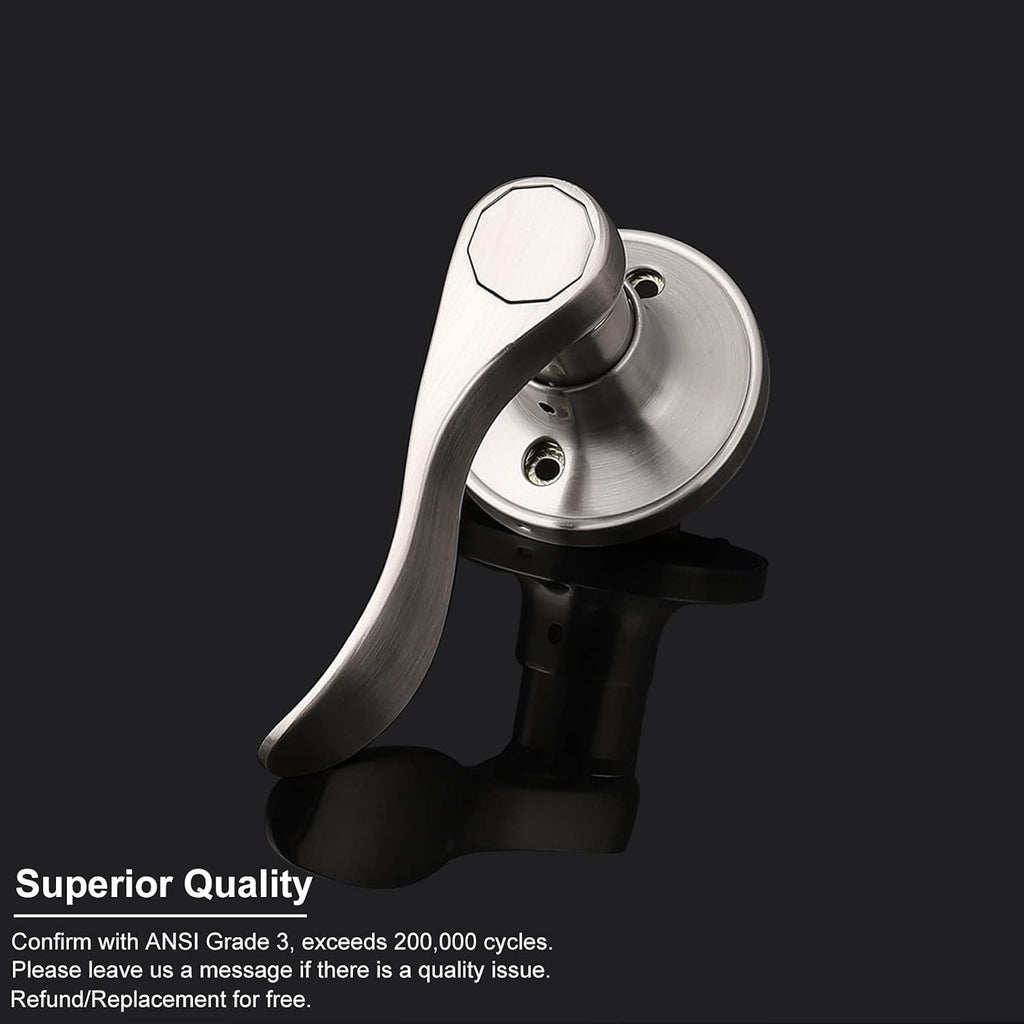 10 Pack Brushed Nickel Stainless Steel Non-Locking Levers S502536