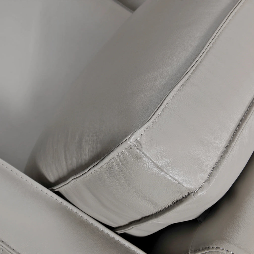 Greige Leather Sectional Sofa Y816567