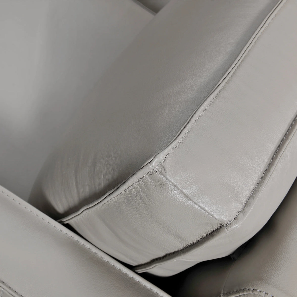 Greige Leather Sectional Sofa Y816567