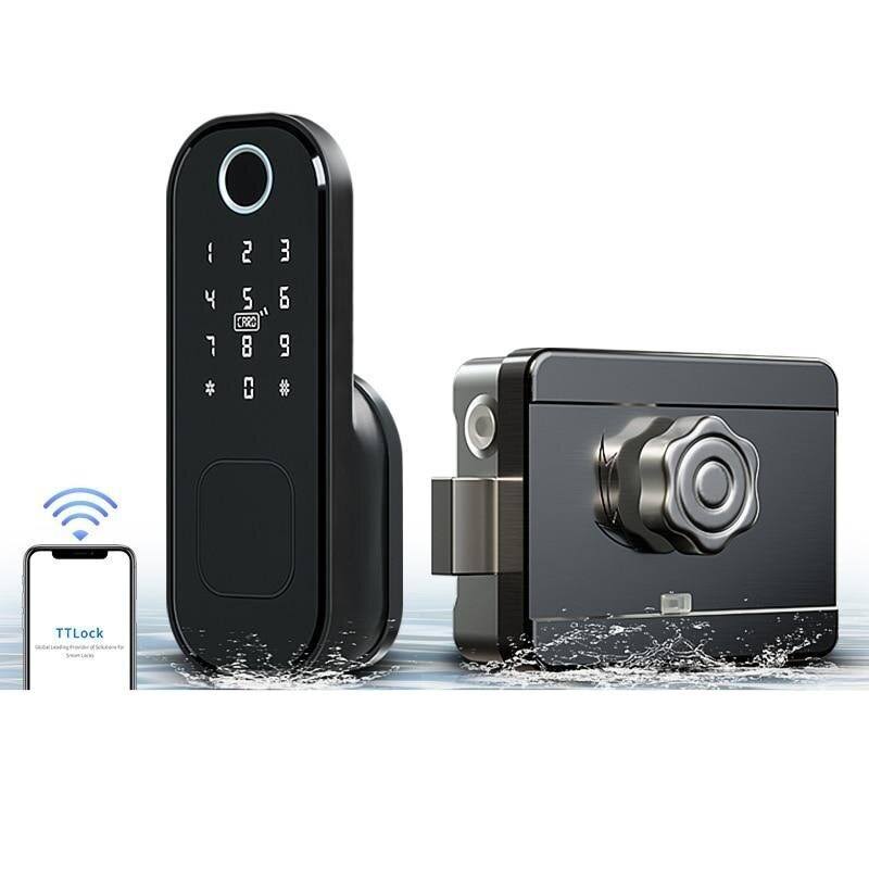 WiFi Fingerprint Smart Card Digital Code Electronic Door Lock L6455