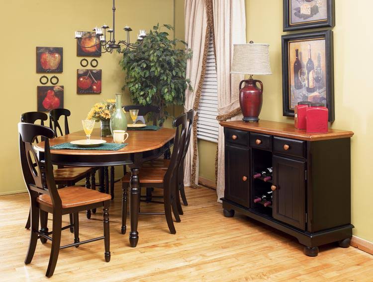 Oak-Black Side Chair, Set of 2 U5065