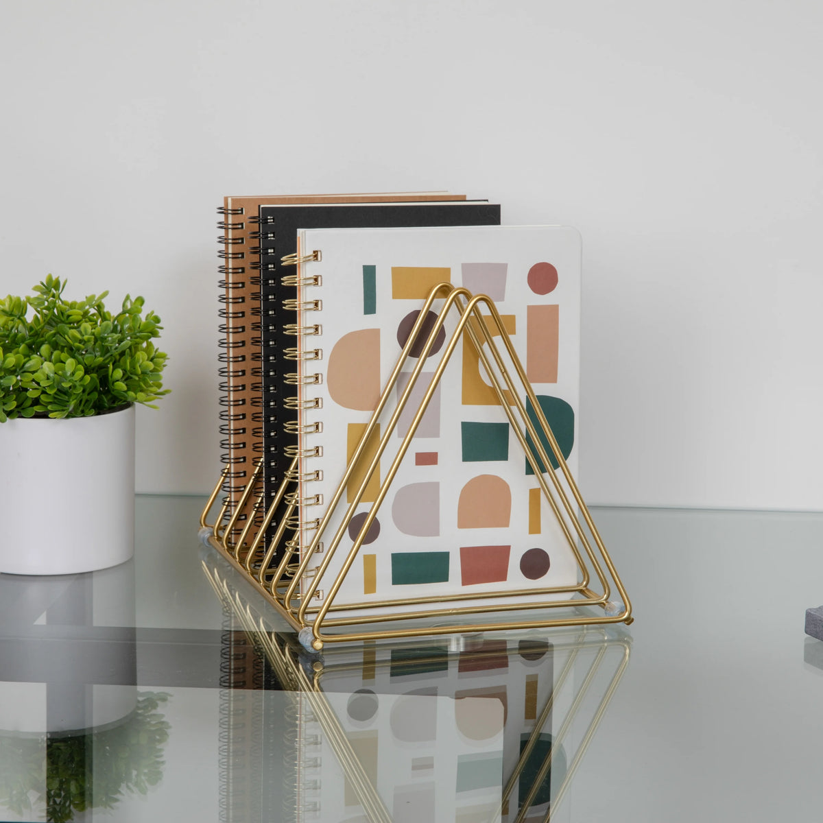 Gold Metal Magazine File Holder S22866