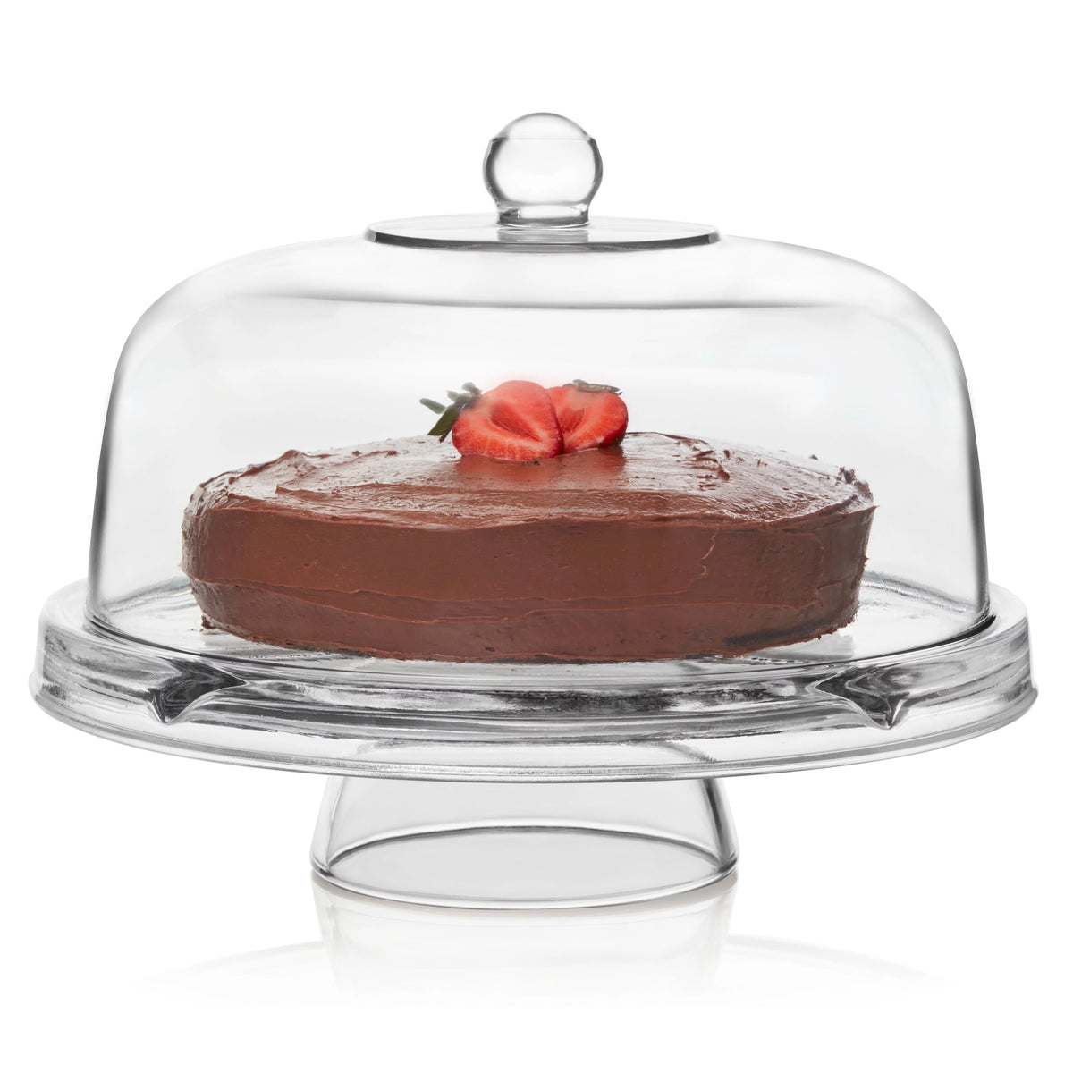 6-in-1 Glass Server, Punch Bowl, Chip and Dip Bowl, Cake Stand Y323167