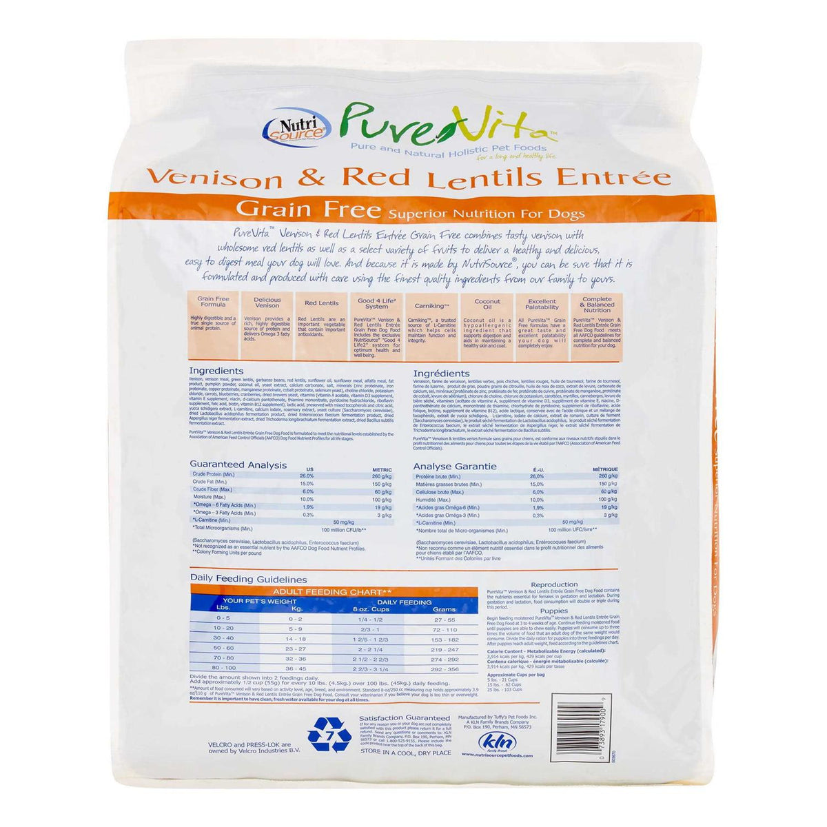 Grain Free Venison Red Lentils Dog Food O56657