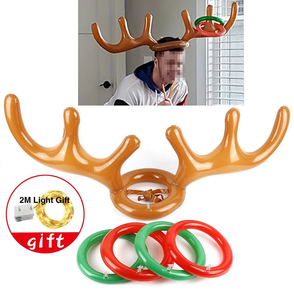 Inflatable Reindeer Antler Ring Toss Game with 4 Rings F822317