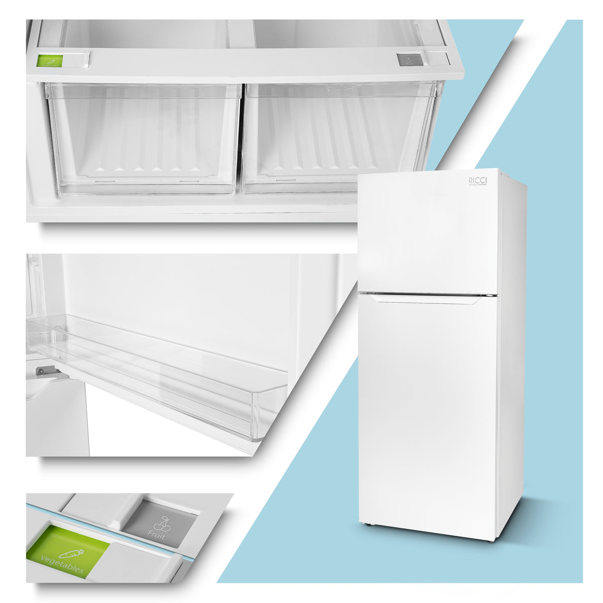 Stainless Apartment Size Refrigerator 15 Cubic Feet Top Freezer Full Size Fridge X3851