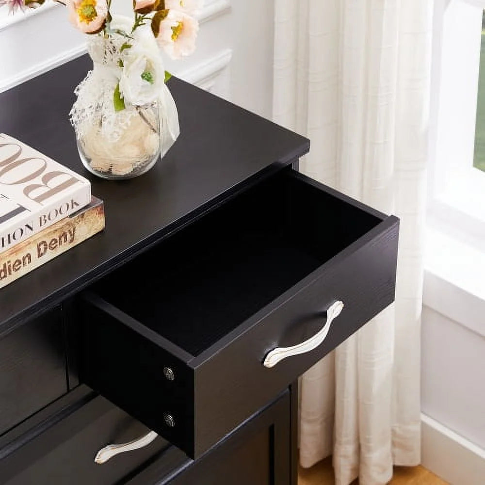 Black 9 Drawer Wood Dresser L184480