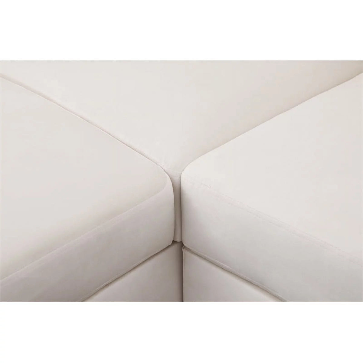 White Microfiber L Shaped 2-Piece Sofa Set S28601