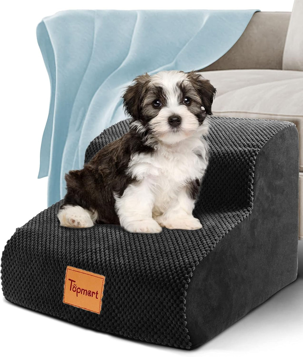 High Density Foam Pet Steps 2 Tiers, Non-Slip Dog Stairs Z163