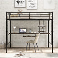 Full Bed with Keyboard Tray, 2 Shelves and Desk S49289