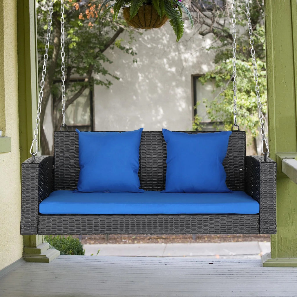 Black Rattan Swing Chair F501086