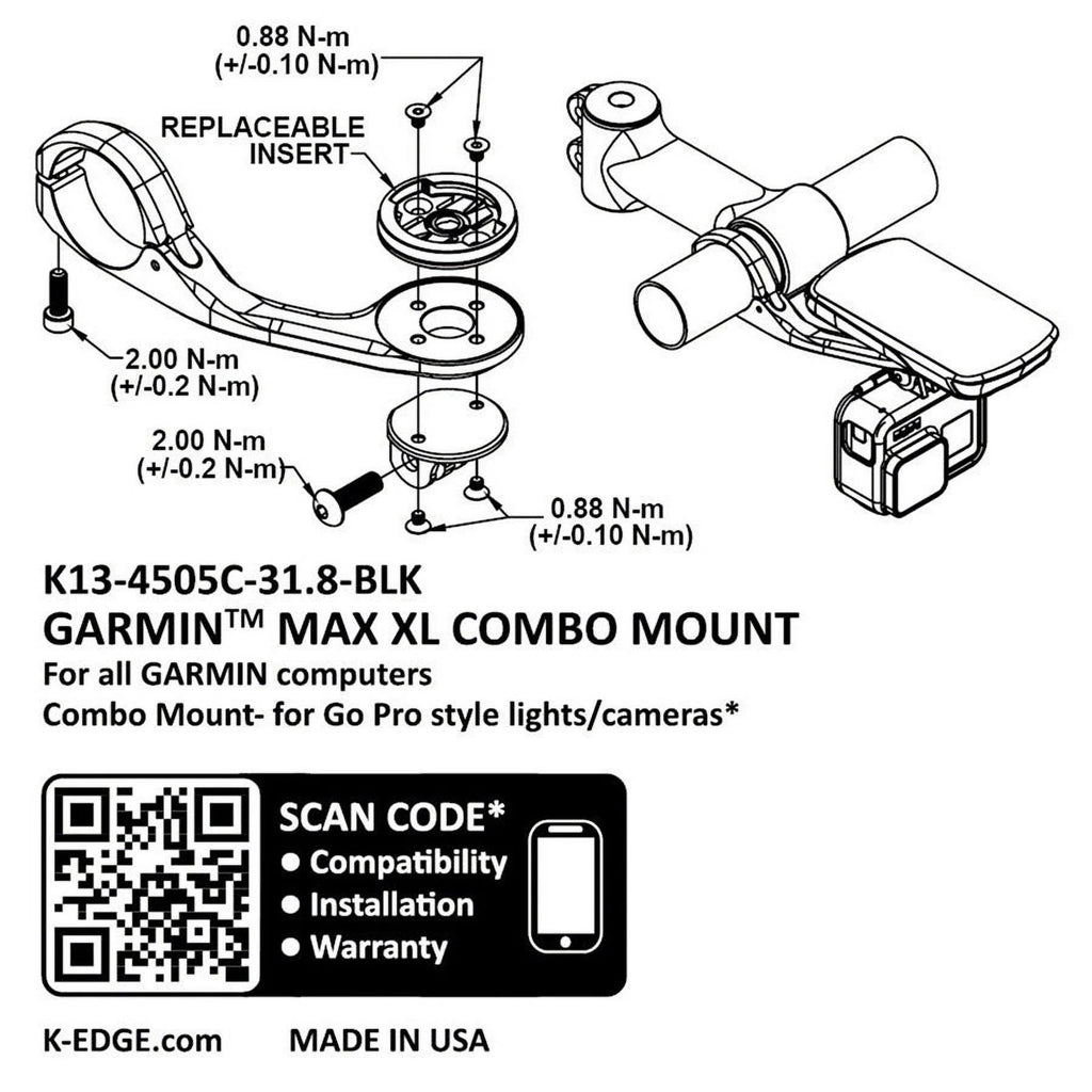 Black 31.8 Combo Mount S4771