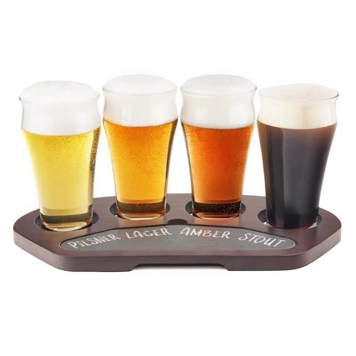 Glass & Wood Beer Flight Board S4864