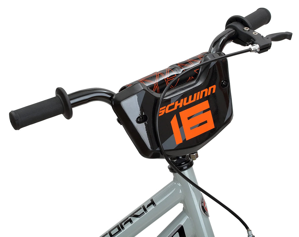 Boy's Bike with Training Wheels, 16 Wheels, Grey Q765745