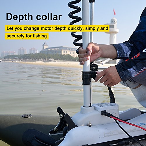 White 12V 55LBS 48inch Electric Bow Mount Trolling Motor with Remote Control Q840