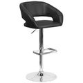 Black Vinyl Bar Stool Q97591