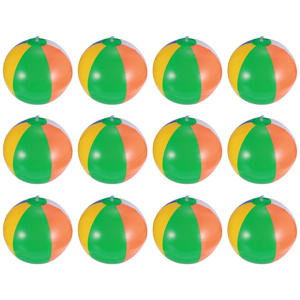 12 Pcs Inflatable Beach Balls Pool Toys I14652