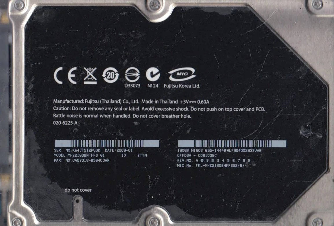 160GB SATA 2.5 Hard Drive A46834