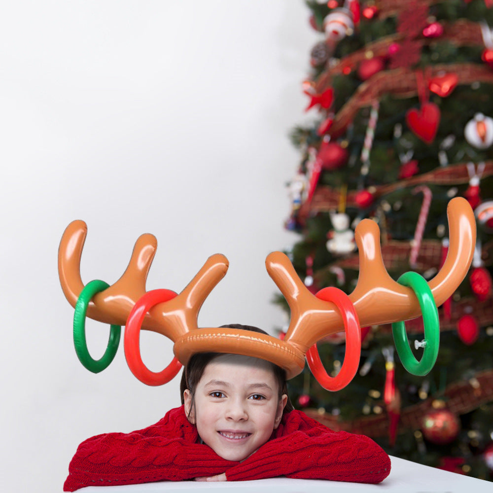 Inflatable Reindeer Antler Ring Toss Game with 4 Rings F822317
