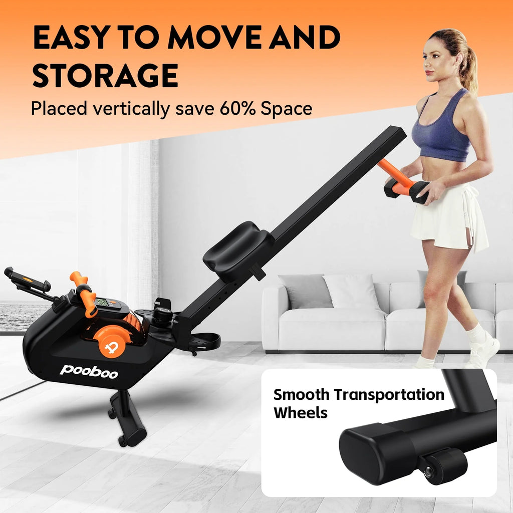 Foldable Magnetic Rowing Machine 8 Level Resistance Q1473