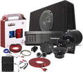 Compact 5-ch Amp with 10 Slim Vented Loaded Enclosure, 6.5 2-Way Speakers, Amp Remote, DSR1, Wiring Kit Bundle A777