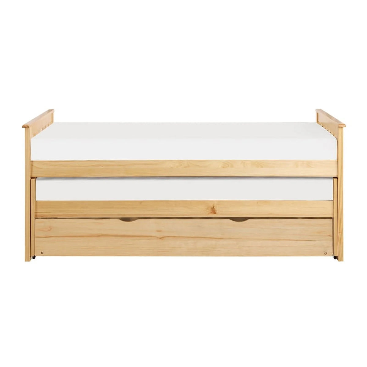 Wood Twin Bed with Twin Trundle H9874