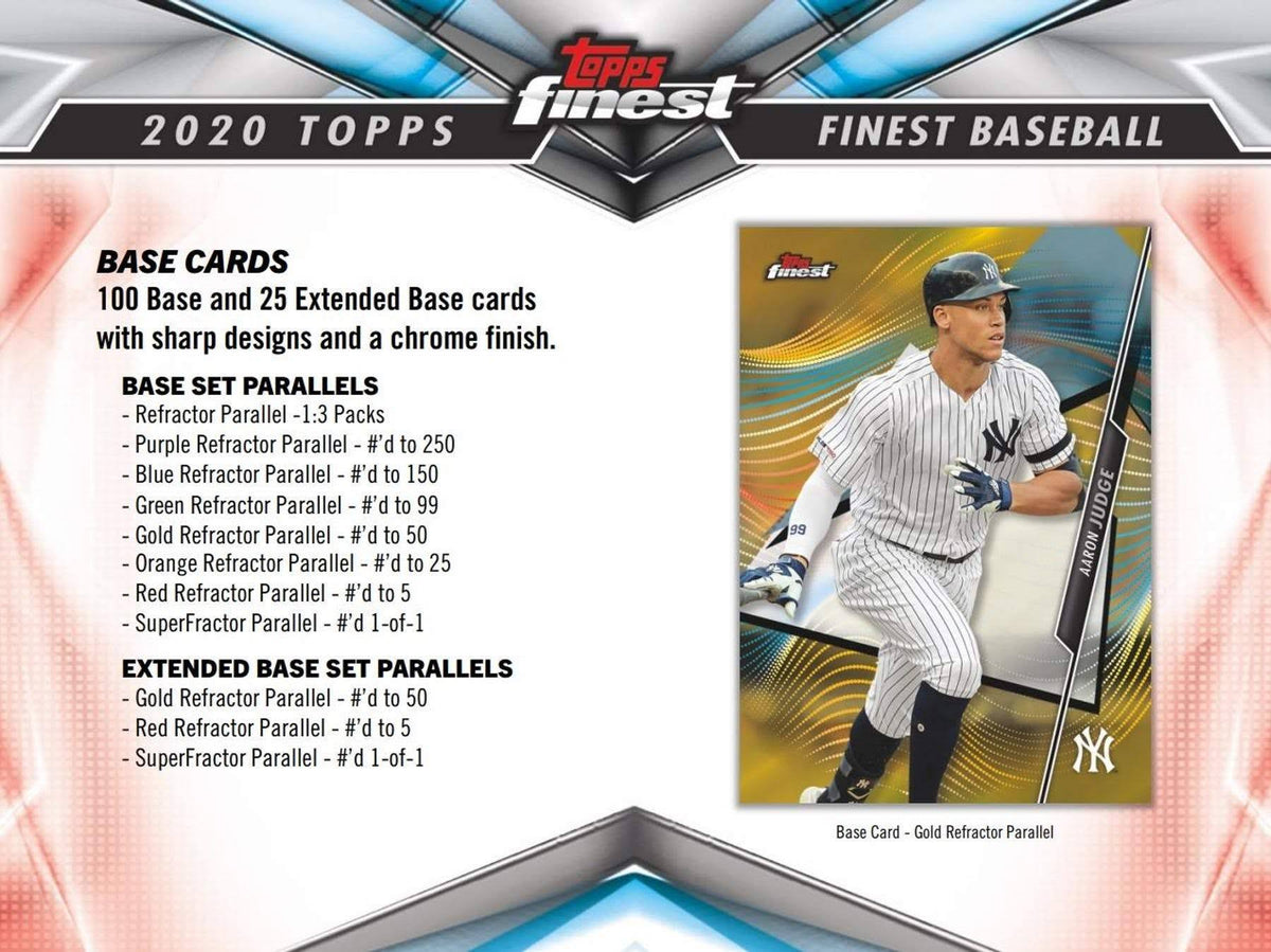 2020 Topps Finest Baseball Hobby Box W466