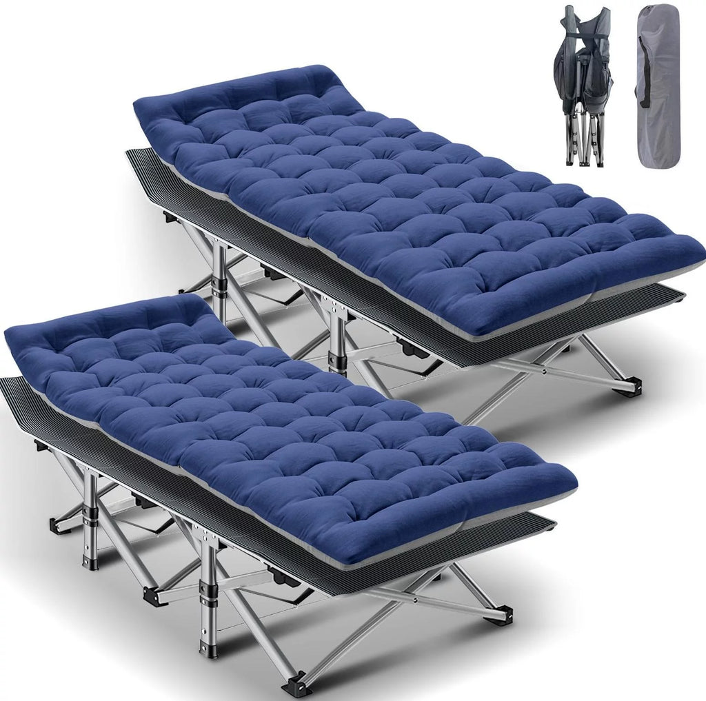Folding Camping Cot with Cotton Pad & Carry Bag X24858