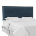 Dark Navy Linen Headboard with Pewter Nailbuttons F1994